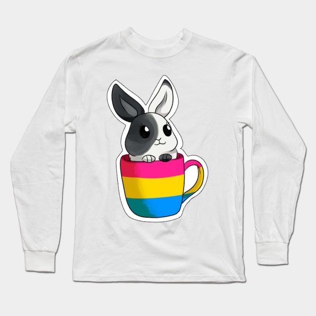 pansexual bunny Long Sleeve T-Shirt by gaypompeii